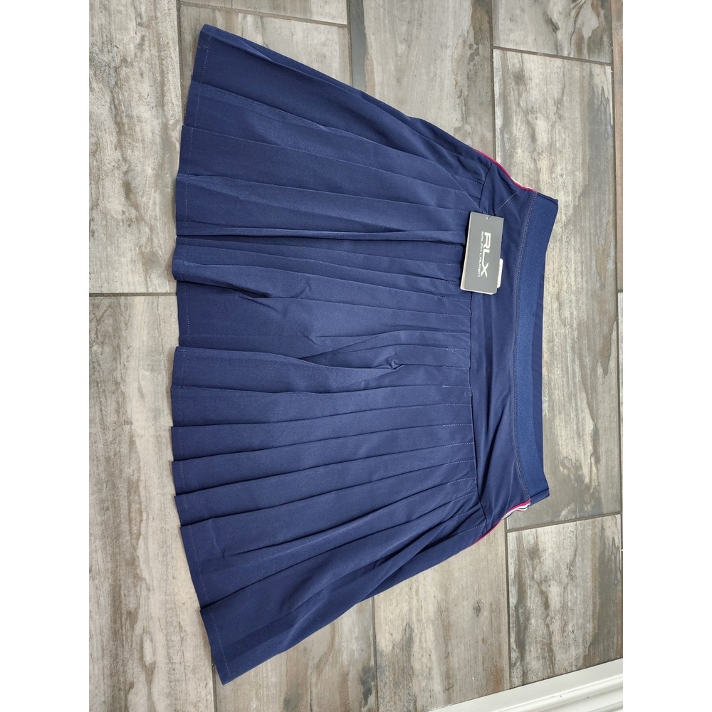 RLX Ralph Lauren Performance Fabric Wrap Skirt Golf Concept 1 Navy - Picture 5 of 11